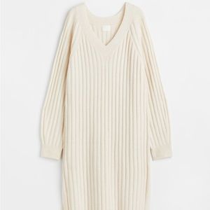 H&M V-Neck Rib Knit Dress